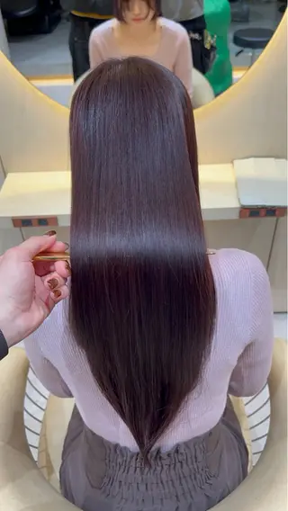 ロング カラー レイヤー/韓国 ハイトーン興津史弥のヘアスタイル