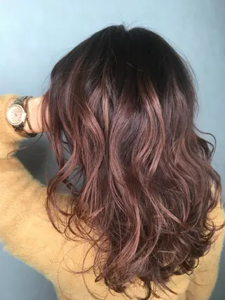 セミロング カラー パーマ ヘアアレンジ メンズ キッズ ネイル マツエク・マツパ 新宿駅近♡友達とOK 🦋W -ワット -のヘアスタイル