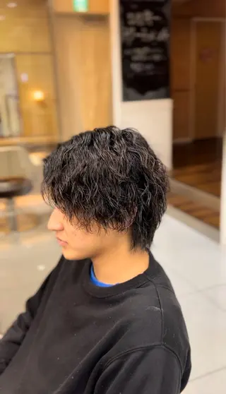 ショート パーマ メンズ 🔮メンズ縮毛矯正 毛流れパーマ💎竹永のヘアスタイル