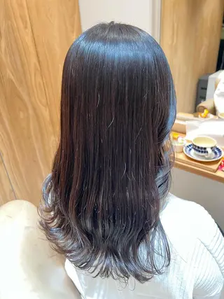セミロング カラー 大河原 美優のヘアスタイル