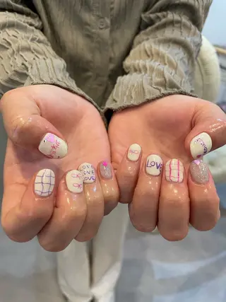 ネイル 束感まつ毛/ネイル/ LED♥KIRARAのマツエク・マツパデザイン