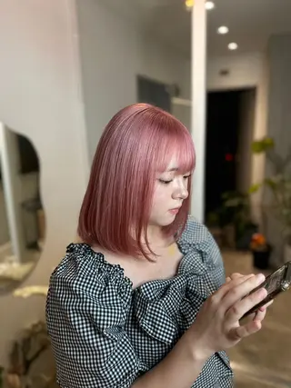 ミディアム 👑ハイトーン👑プ ルエクステ👑だいとのヘアスタイル