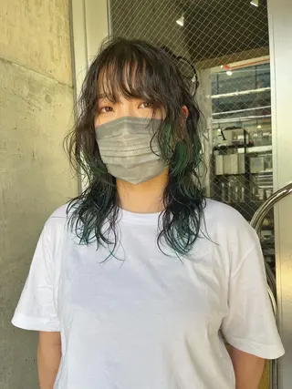 ミディアム ハイトーンNo.1✨ パーマ✨イマイタツヤのヘアスタイル