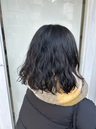 ミディアム ツヤ感ナチュラル 野口晴菜のヘアスタイル