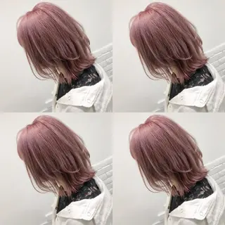ミディアム カラー ヘアアレンジ メンズ キッズ 💟Chloe原宿店 🩶ハイトーンのヘアスタイル