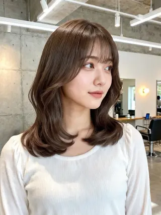 ミディアム シンタニナオト /梅田茶屋町のヘアスタイル