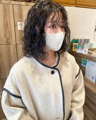 ミディアム カラー パーマ パーマ指名No1 /namiのヘアスタイル