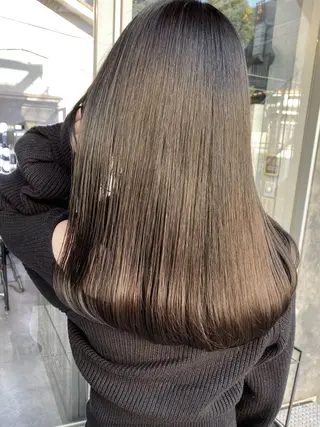 ロング カラー 韓国風×透明感カラー 髪質改善オタベシンヤのヘアスタイル