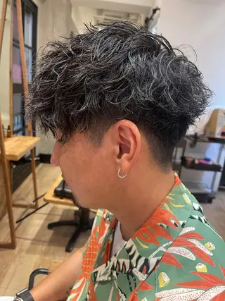 ショート パーマ メンズ amie高崎所属・高崎メンズパーマ 髪質改善TAKEのヘアスタイル