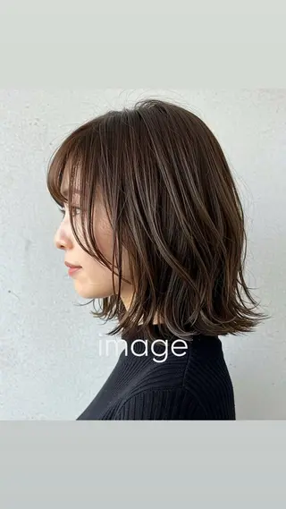 ミディアム 🌙透明感カラー／ 丁寧施術｜松本のヘアスタイル