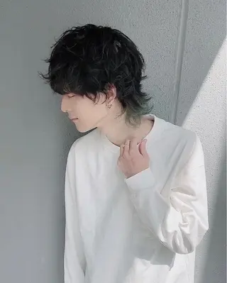 ミディアム カラー パーマ メンズ メンズサロン【owl 心斎橋】難波/アメ村のヘアスタイル