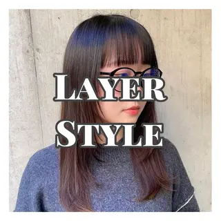 セミロング カラー Paddle所属・似合わせレイヤー/ レイヤーパーマ/高倉のヘアスタイル