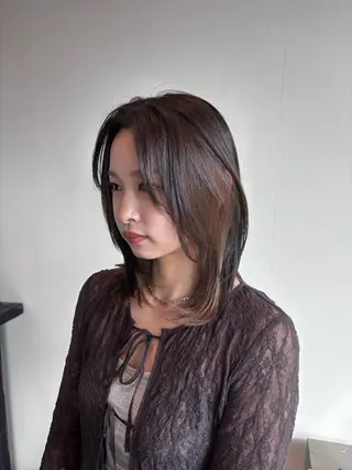 ミディアム 竹田 佳奈のヘアスタイル