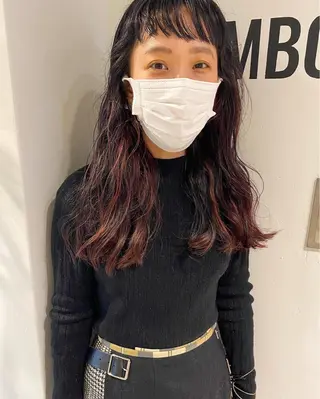 ロング カラー パーマ ヘアアレンジ メンズ キッズ ネイル マツエク・マツパ アイブロウ パーマスタイル🔅 sayacaのヘアスタイル