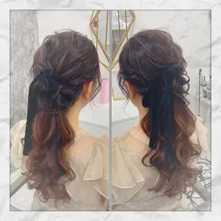 ロング ヘアアレンジ ヘアセット/着付け 𓇼 松本 夏美𓇼のヘアスタイル
