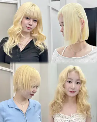 カラー ｔｏｋｉ所属・momoko / 抜きっぱなしブロンドのヘアスタイル