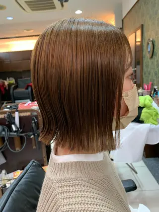 ミディアム 吉田 朱理のヘアスタイル