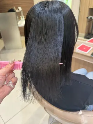 セミロング パーマ 韓国ヘアメイク🎀/ 縮毛矯正✨山本媛香のヘアスタイル