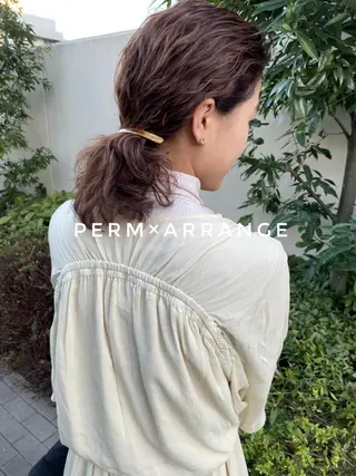 セミロング カラー パーマ キッズ オトナヘア🌸 harukaのヘアスタイル