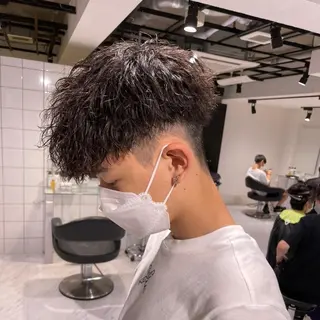 ショート カラー パーマ メンズ 【メンズサロン】 BLUCK 横浜のヘアスタイル