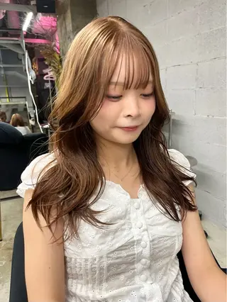 ロング col sapporo所属・あざと可愛い💓 盛れる顔まわり/uiのヘアスタイル