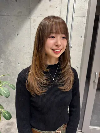 セミロング カラー 〽️magico/ ウルフDaiki〽️のヘアスタイル