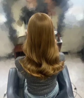 セミロング カラー 韓国ヘア✨エクステ/ しおりのヘアスタイル