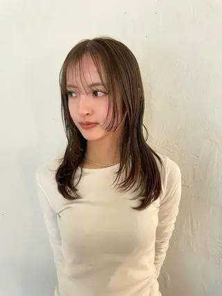 ミディアム カラー Then所属・mana/ハイトーン /ヘアアレンジ🎀のヘアスタイル