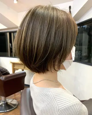 ショート カラー 縮毛矯正/ショート/ レイヤー/畑中正敏のヘアスタイル