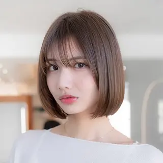 ミディアム カラー パーマ 田中航平/渋谷ボブ/ レイヤーボブのヘアスタイル