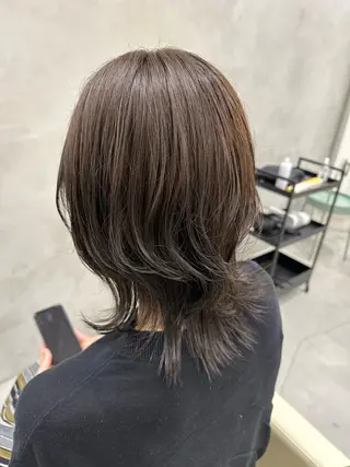 ミディアム カラー さあや 【透け感/艶感】のヘアスタイル