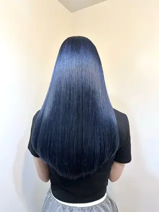 ロング カラー ブリーチ毛対応酸性 ストレート🌈サキのヘアスタイル