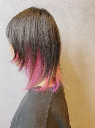 ミディアム カラー 丸山 晶平のヘアスタイル