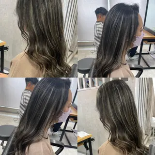 ロング ヘアアレンジ 松井那津子 /ハイライトブリーチのヘアスタイル