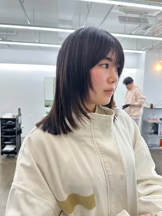 ミディアム ボブ/レイヤー/ケア パーマ/リュウタのヘアスタイル