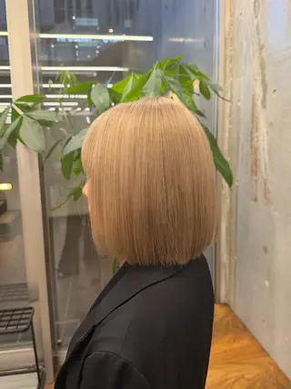 ショート ハイトーン×デザイン 似合わせ/Yoheiのヘアスタイル