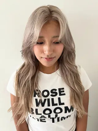 ロング カラー ケアパーマ/ケアブリ ーチdaisukeのヘアスタイル