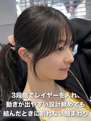 セミロング 映える顔まわり/前髪 特化 💗 ユキマのヘアスタイル