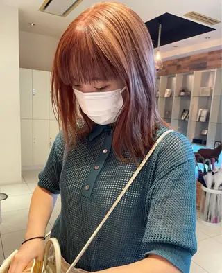 ミディアム ハイトーン/ 髪質改善/ヒロタリカのヘアスタイル