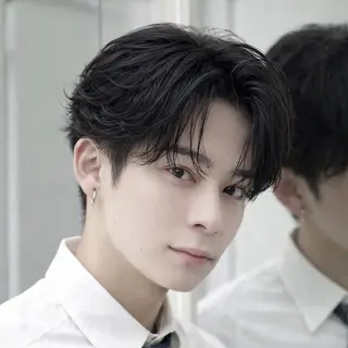 メンズ シャドウ/フェザー ニュアンスヘアメンズのヘアスタイル