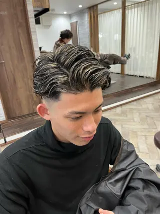 ショート カラー パーマ メンズ Men's salon ANSWER所属・メンズサロン ANSWERのヘアスタイル