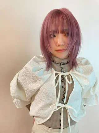 ショート カラー メンズパーマ/ メッシュ📍ﾕﾘのヘアスタイル