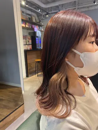 セミロング GO TODAY SHAiRE SALON 原宿Stella店所属・𓍯柔らかhair 𓍯 yukinoのヘアスタイル