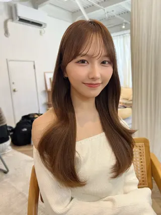 ロング 韓国モテhair🍑 momoのヘアスタイル