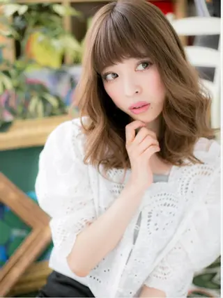 セミロング カラー パーマ cover hair bliss 川口東口SOGO店所属・後悔はさせません 🔥💪千原一輝のヘアスタイル