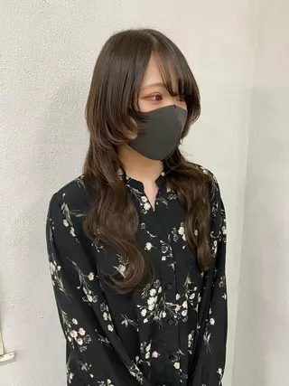 ロング カラー レイヤーウルフ エクステ磯部のヘアスタイル