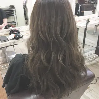 ロング カラー パーマ ヘアアレンジ ◆感動口コミ/最小顔 理論カット◆森口 峻のヘアスタイル