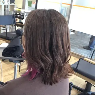 ミディアム カラー 滝口 瑞季のヘアスタイル