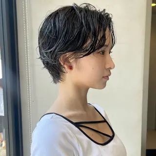 ショート パーマ なな/ICI/レイヤ ーパーマ/ボブのヘアスタイル