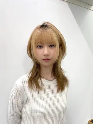 ミディアム yu-kaハッシュ カット/韓国レイヤーのヘアスタイル